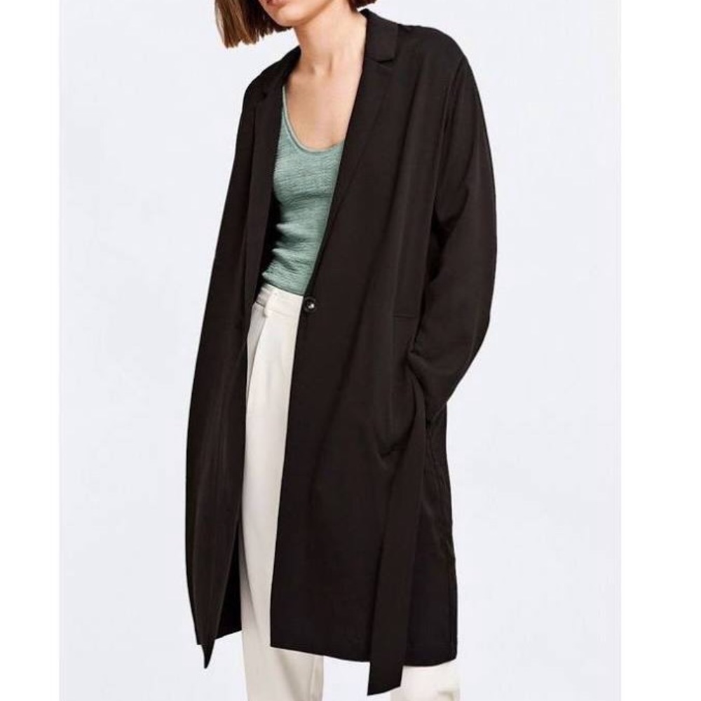 Samsoe Samsoe Black Kaya Trench Coat jacket